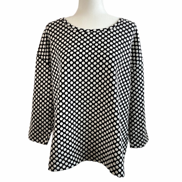 Rose & Olive Tops - Rose & Olive Black White Polka Dot Top NWT